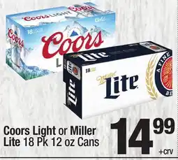 Super King Markets Coors Light or Miller Lite offer