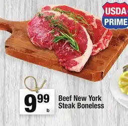 Super King Markets Beef New York Steak Boneless offer