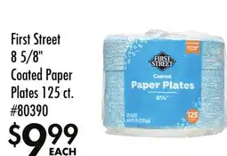 Smart & Final First Street 8 5/8 Coated Paper Plates offer