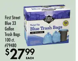 Smart & Final First Street Blue 33 Gallon Trash Bags offer