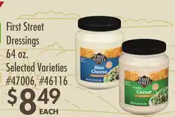 Smart & Final First Street Dressings offer