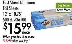 Smart & Final First Street Aluminum Foil Sheets offer