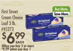 Smart & Final First Street Cream Cheese Loaf offer