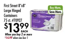 Smart & Final First Street 8 x8 Large Hinged Containers offer