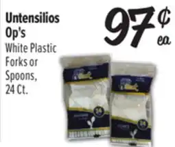 El Super White Plastic Forks or Spoons offer
