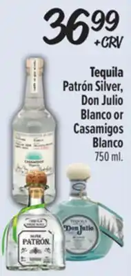 El Super Tequila Patrón Silver, Don Julio Blanco or Casamigos Blanco offer