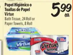 El Super Virtue Bath Tissue offer