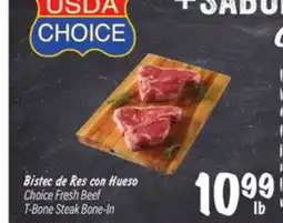 El Super Choice Fresh Beef T-Bone Steak Bone-In offer