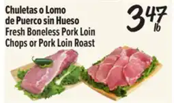 El Super Fresh Boneless Pork Loin Chops or Pork Loin Roast offer