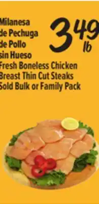 El Super Fresh Boneless Chicken Breast Thin Cut Steaks offer