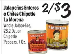 El Super Whole Jalapeños 28.2Oz. or Chipotle Peppers, 7Oz offer