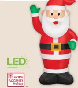 The Home Depot HOME ACCENTS Pre-Lit LED Christmas Inflatables Choose 3.5' Santa, 3.5' snowman or 3.5' reindeer offer