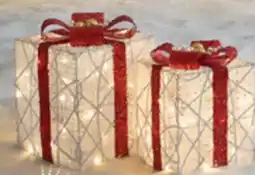 The Home Depot 2 pc. LED Pre-Lit Gift Box Sculpture Set offer