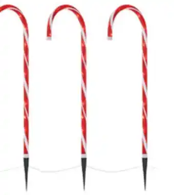 The Home Depot 3 pc. 3' LED Pre-Lit Candy Canes offer