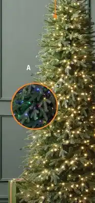 The Home Depot 7.5' LED Pre-Lit Slim Jackson Noble Fir Artificial Christmas Tree offer