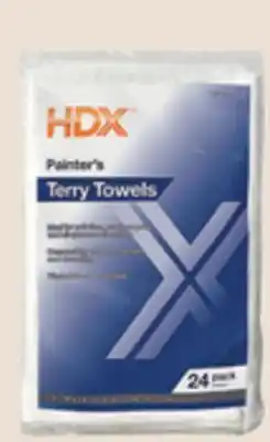 The Home Depot HDX 24-Pack 14 Cotton Painter's Towels offer