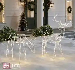 The Home Depot HOME ACCENTS HOLIDAY BLED Pre-Lit Wire Reindeer Choose 24.5 Doe 48 offer