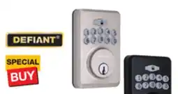The Home Depot DEFIANT EXCLUSIVE Radius Single Cylinder Keypad Deadbolt offer