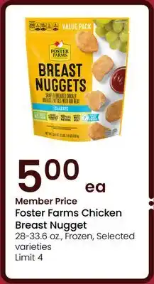 Albertsons Foster Farms Chicken Breast Nugget offer