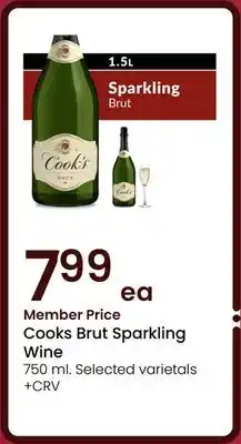 Albertsons Cooks Brut Sparkling Wine offer