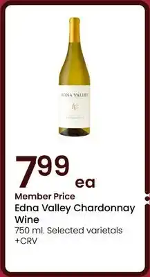 Albertsons Edna Valley Chardonnay Wine offer