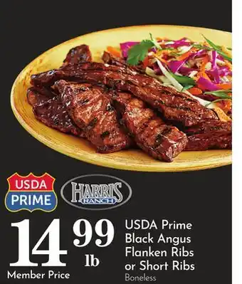 Pavilions USDA Prime Black Angus Flanken Ribs or Short Ribs offer