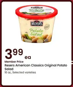 Albertsons Resers American Classics Original Potato Salad offer