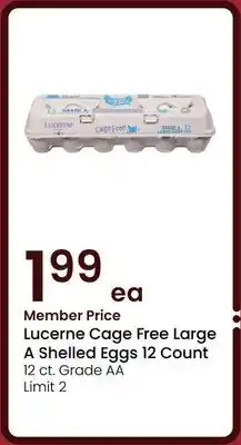Albertsons Lucerne Cage Free Large A Shelled Eggs 12 Count offer