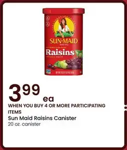 Albertsons Sun Maid Raisins Canister offer