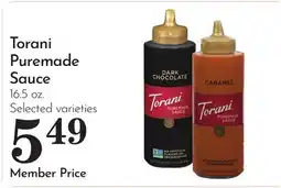 Pavilions Torani Puremade Sauce offer