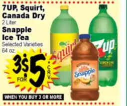Superior Grocers 7UP, Squirt, Canada Dry, 2 Liter, Snapple Ice Tea, 64 oz offer