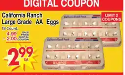 Superior Grocers California Ranch Large Grade AA Eggs offer