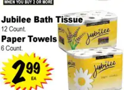 Superior Grocers Jubilee Bath Tissue 12 Count. Paper Towels 6 Count offer