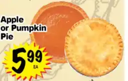 Superior Grocers Apple or Pumpkin Pie offer
