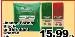Superior Grocers Joseph Farms Block or Shredded Cheese offer