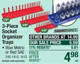 Menards 3-Piece Socket Organizer Trays offer