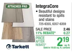 Menards Tarkett IntegraCore offer