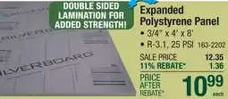 Menards Expanded Polystyrene Panel offer
