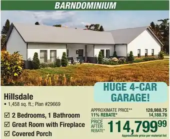 Menards Hillsdale offer