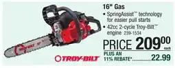 Menards TROY-BILT 16 Gas offer
