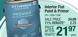 Menards PITTSBURGH Interior Flat Paint & Primer offer
