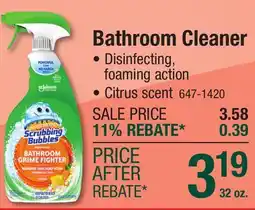 Menards Bathroom Cleaner offer