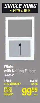 Menards White with Nailing Flange offer