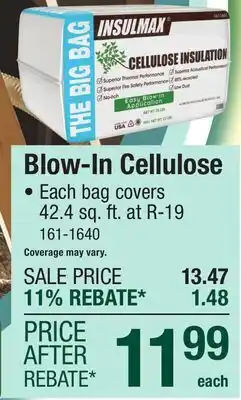 Menards Blow-In Cellulose offer