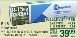 Menards R-15 offer