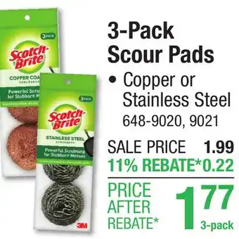 Menards 3-Pack Scour Pads offer