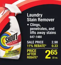 Menards Laundry Stain Remover offer