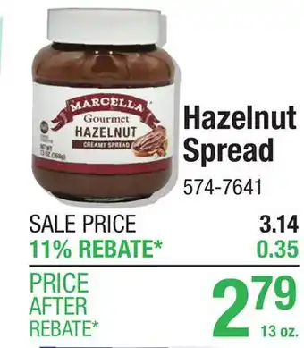 Menards Hazelnut Spread offer