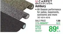 Menards U. CARPET BROADLOOM Ashbury offer