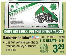 Menards Sand-in-a-Tube offer